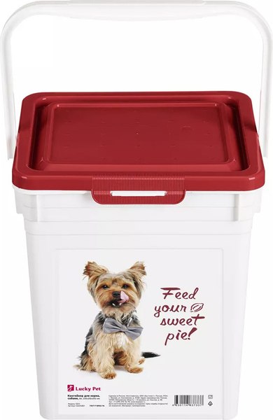 Емкость для хранения корма Lucky Pet Собаки / 434212821 (8л, бордовый)