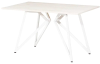 Обеденный стол Millwood Женева Л18 160x80 (дуб белый Craft/металл белый) - 