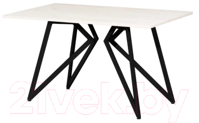 Обеденный стол Millwood Женева Л18 160x80 (дуб белый Craft/металл черный)