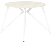 Обеденный стол Millwood Женева Л18 D100 (дуб белый Craft/металл белый) - 