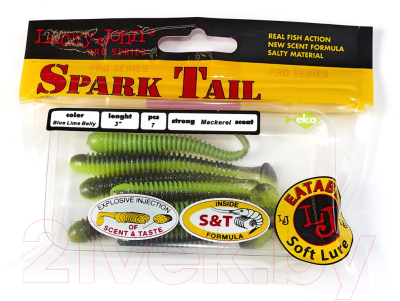 Мягкая приманка Lucky John Pro Series Spark Tail / 140167-T53 (7шт)