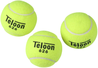 Набор теннисных мячей Teloon Супер 626Т Р3 (3шт, желтый) - 