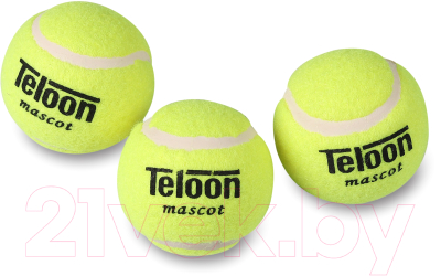 Набор теннисных мячей Teloon Стандарт 801Т Р3 (3шт, желтый)