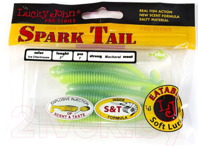 Изображение товара Мягкая приманка Lucky John Pro Series Spark Tail / 140167-T57 (7шт)