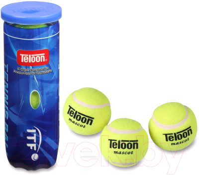Набор теннисных мячей Teloon Класс В 616Т Р3 (3шт, желтый)
