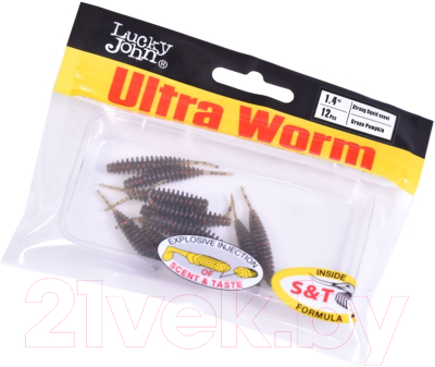 Мягкая приманка Lucky John Pro Series Ultraworm / 140192-PA03 (12шт)