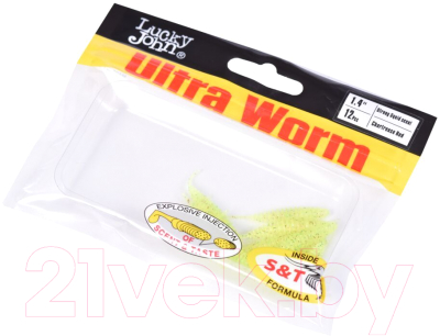 Мягкая приманка Lucky John Pro Series Ultraworm / 140192-S15 (12шт)