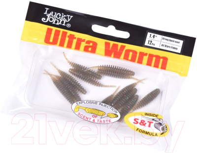 Мягкая приманка Lucky John Pro Series Ultraworm / 140192-S19 (12шт)