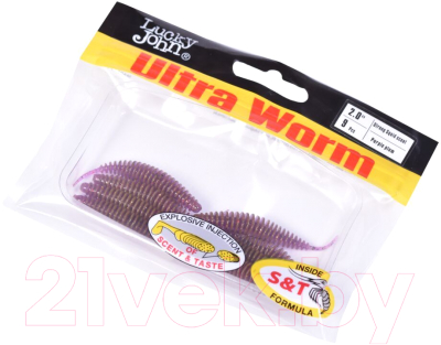 Мягкая приманка Lucky John Pro Series Ultraworm / 140193-S13 (9шт)