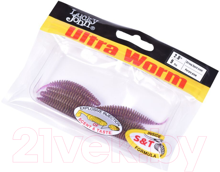 Мягкая приманка Lucky John Pro Series Ultraworm / 140193-S13 (9шт) — фото 3