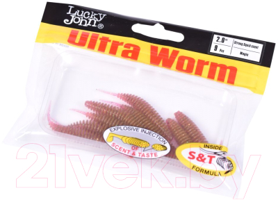 Мягкая приманка Lucky John Pro Series Ultraworm / 140193-S14 (9шт)
