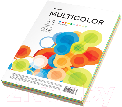 Бумага OfficeSpace Multicolor A4 / MC_38237 (200л)