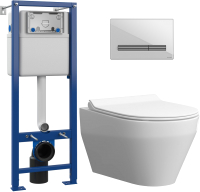 

Унитаз подвесной с инсталляцией Керамин, Бари R Нова СК + S-IN-MZ-VECTOR + P-BU-PIL/Whg/Gl