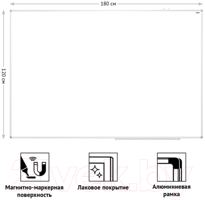 Магнитно-маркерная доска OfficeSpace 307396 (120x180см)