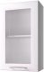 Миниатюра изображения товара Шкаф навесной для кухни Горизонт Мебель Люкс 40 с витриной (белый гл)