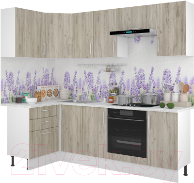 Шкаф навесной для кухни Горизонт Мебель Европа угловой (серый крафт)