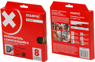Изображение товара Уплотнитель Starfix D SF1012-03 (черный)