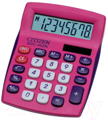 Калькулятор Citizen SDC-450NPKCFS (розовый)