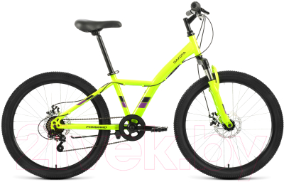Велосипед Forward Dakota 24 2.0 D 2022 / RBK22FW24595 (13, зеленый/фиолетовый)
