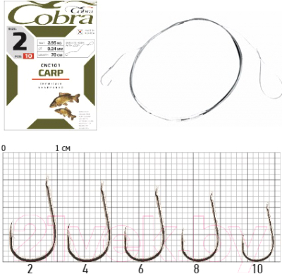 Набор крючков рыболовных COBRA Carp / CNC101-006 (10шт)