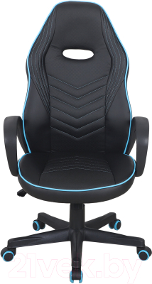Кресло геймерское Brabix Flame GM-004 / 532498 (черный/голубой)