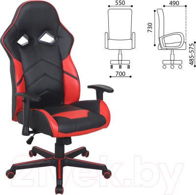 Кресло геймерское Brabix Storm GM-006 / 532500 (черный/красный)