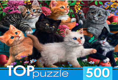 Пазл Top Puzzle Игривые котята / ХТП500-6809 (500эл)