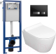 Миниатюра изображения товара Унитаз подвесной с инсталляцией Керамин Трент R + S-IN-MZ-VECTOR + P-BU-MOV/Blg/Gl