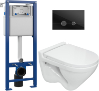 

Унитаз подвесной с инсталляцией Sanita Luxe, Attica SL DM + S-IN-MZ-VECTOR + P-BU-STE/Blg/Gl