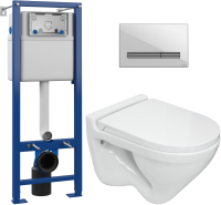 

Унитаз подвесной с инсталляцией Sanita Luxe, Attica SL DM + S-IN-MZ-VECTOR + P-BU-PIL/Whg/Gl