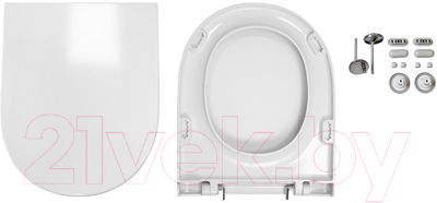 Унитаз подвесной с инсталляцией Sanita Luxe Attica SL DM + S-IN-MZ-VECTOR + P-BU-MOV/Blg/Gl