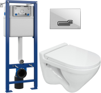 

Унитаз подвесной с инсталляцией Sanita Luxe, Attica SL DM + S-IN-MZ-VECTOR + P-BU-ACT/Whg/Gl