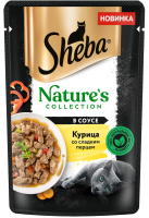 Влажный корм для кошек Sheba Nature's Collection для взрослых кошек с курицей и паприкой (75г) - 