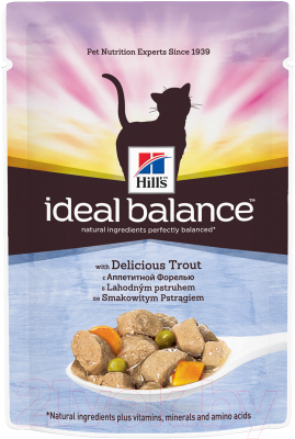 Влажный корм для кошек Hill's Ideal Balance Feline Adult Trout & Vegetables (85г)