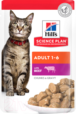 Влажный корм для кошек Hill's Science Plan Adult with Beef (85г)