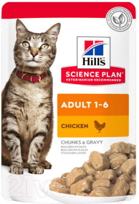 Влажный корм для кошек Hill's Science Plan Adult with Chicken (85г)