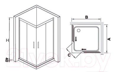 Душевой уголок RGW HO-31(41) Easy / 03063199-11