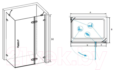 Душевой уголок RGW SA-41 Easy / 02034182-11