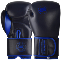 Боксерские перчатки BoyBo Rage (10oz, черный/синий) - 