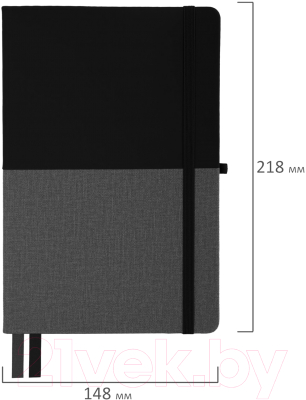 Записная книжка Brauberg Duo / 113433 (черный/серый)