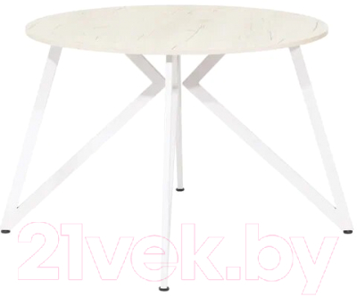 Обеденный стол Millwood Женева Л18 D110 (дуб белый Craft/металл белый)