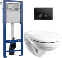 

Унитаз подвесной с инсталляцией Керамин, Гранд R + S-IN-MZ-VECTOR + P-BU-STE/Blg/Gl