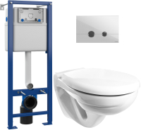 

Унитаз подвесной с инсталляцией Керамин, Гранд R + S-IN-MZ-VECTOR + P-BU-STE/Whg/Gl