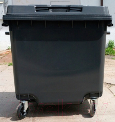 Контейнер для мусора Эдванс 1100л, с крышкой (пластик, серый)