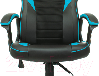 Кресло геймерское Бюрократ Zombie Game 16 (черный/голубой)