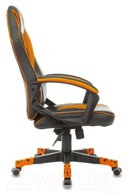 Кресло геймерское Бюрократ Zombie Game 16 (черный/оранжевый)