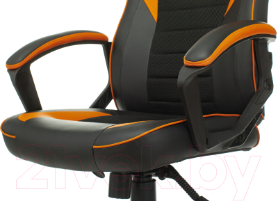 Кресло геймерское Бюрократ Zombie Game 16 (черный/оранжевый)