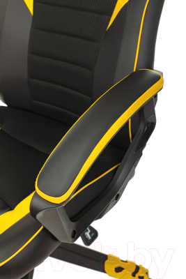 Кресло геймерское Бюрократ Zombie Game 16 (черный/желтый)