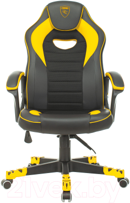 Кресло геймерское Бюрократ Zombie Game 16 (черный/желтый)