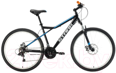 Велосипед STARK 22 Slash 27.1 D (18, черный/голубой)